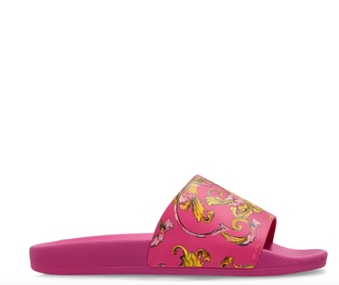 Sandalia Versace Jeans Couture para mujer rosa grecas